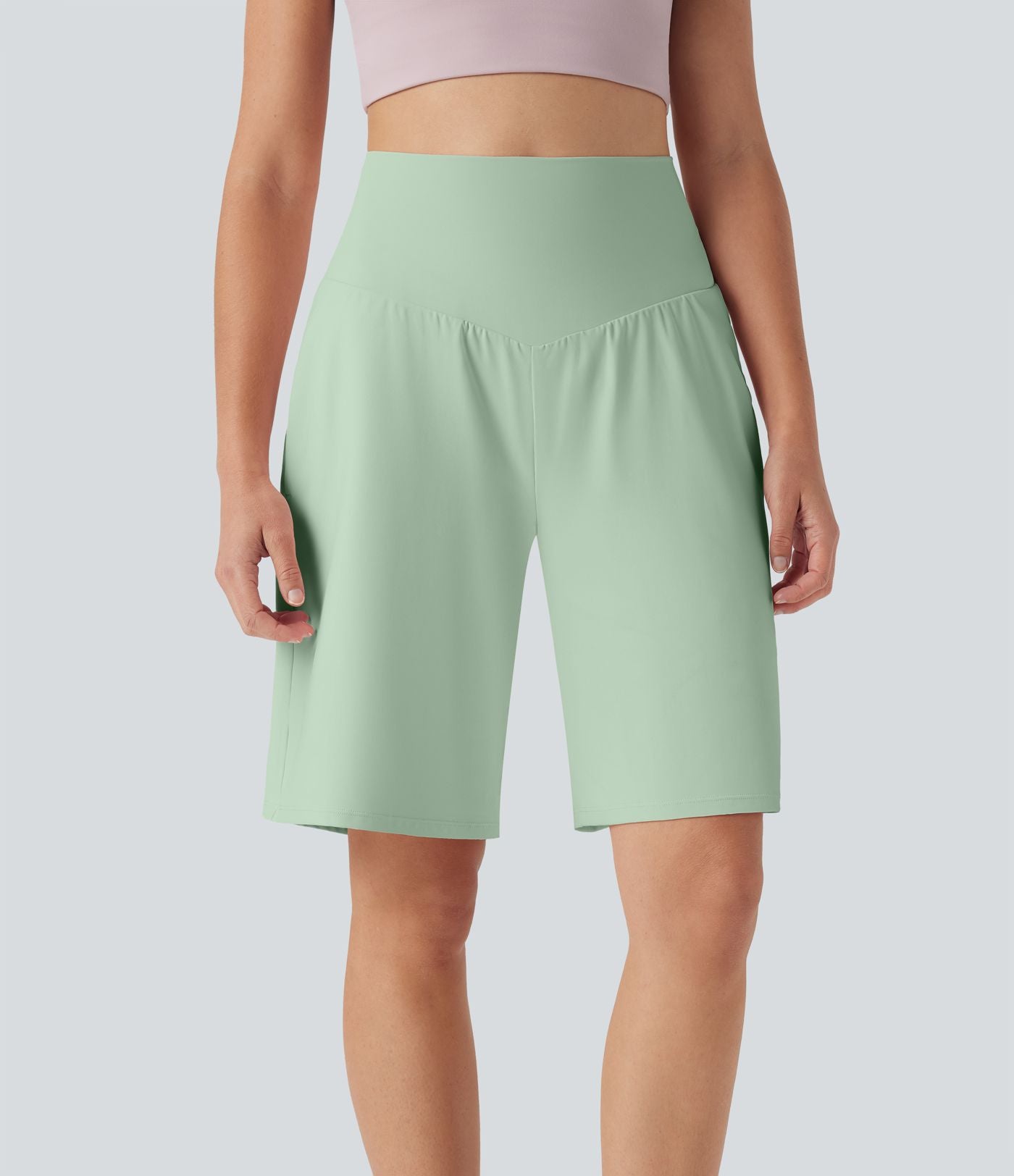 Bermuda SoftlyZero™ Airy de yoga taille haute avec poches multiples et effet frais InstantCool