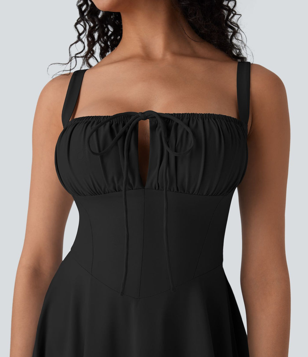 Robe ultra-courte de plage Breezeful™ dos nu avec lacets croisés et détails corset, séchage rapide