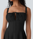 Robe ultra-courte de plage Breezeful™ dos nu avec lacets croisés et détails corset, séchage rapide