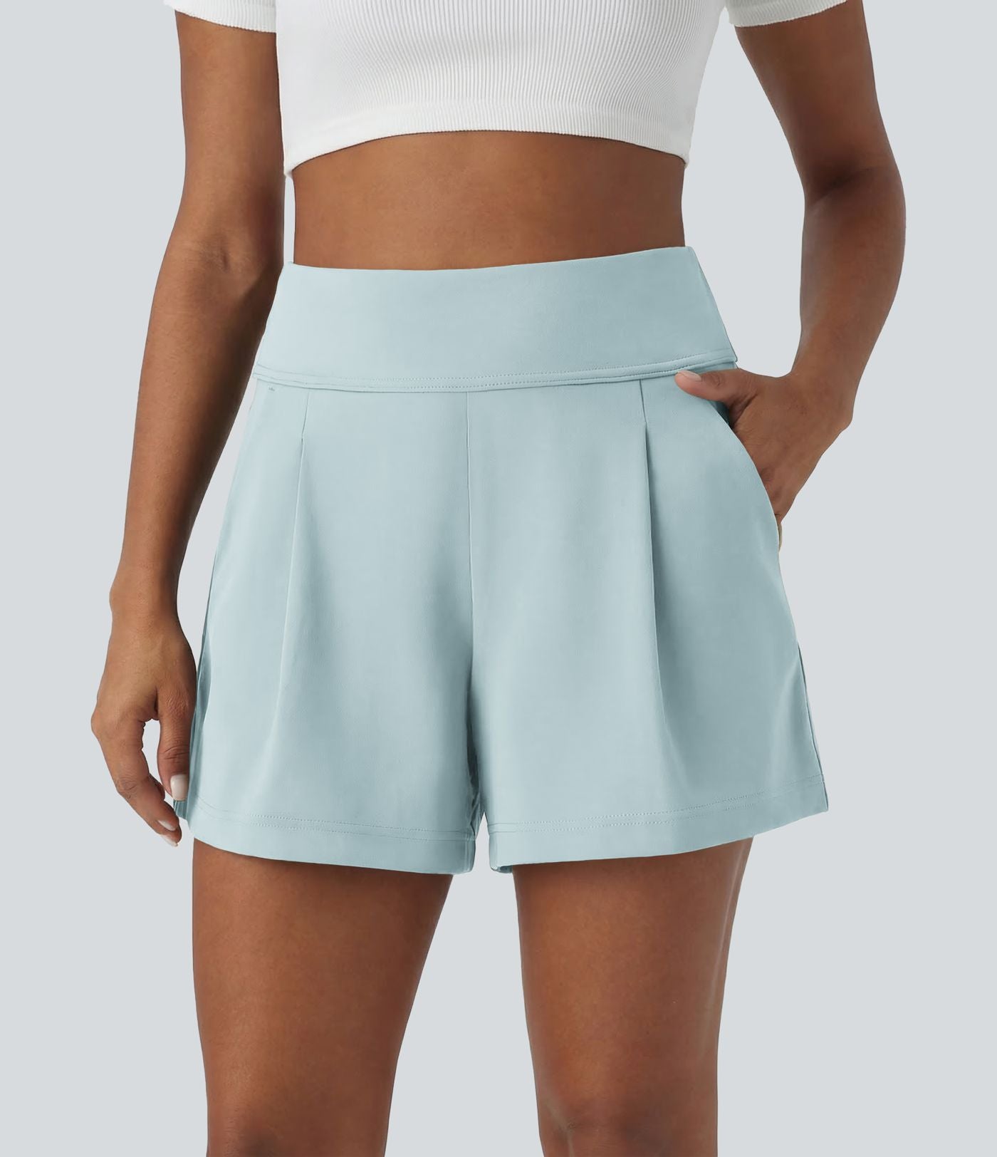 Short de travail large taille haute DayStretch avec poches