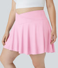 Jupe de tennis SoftlyZero™ Airy confortable 2-en-1 à taille haute croisée avec poches latérales, coupe évasée grande taille effet frais InstantCool, protection solaire UPF50+