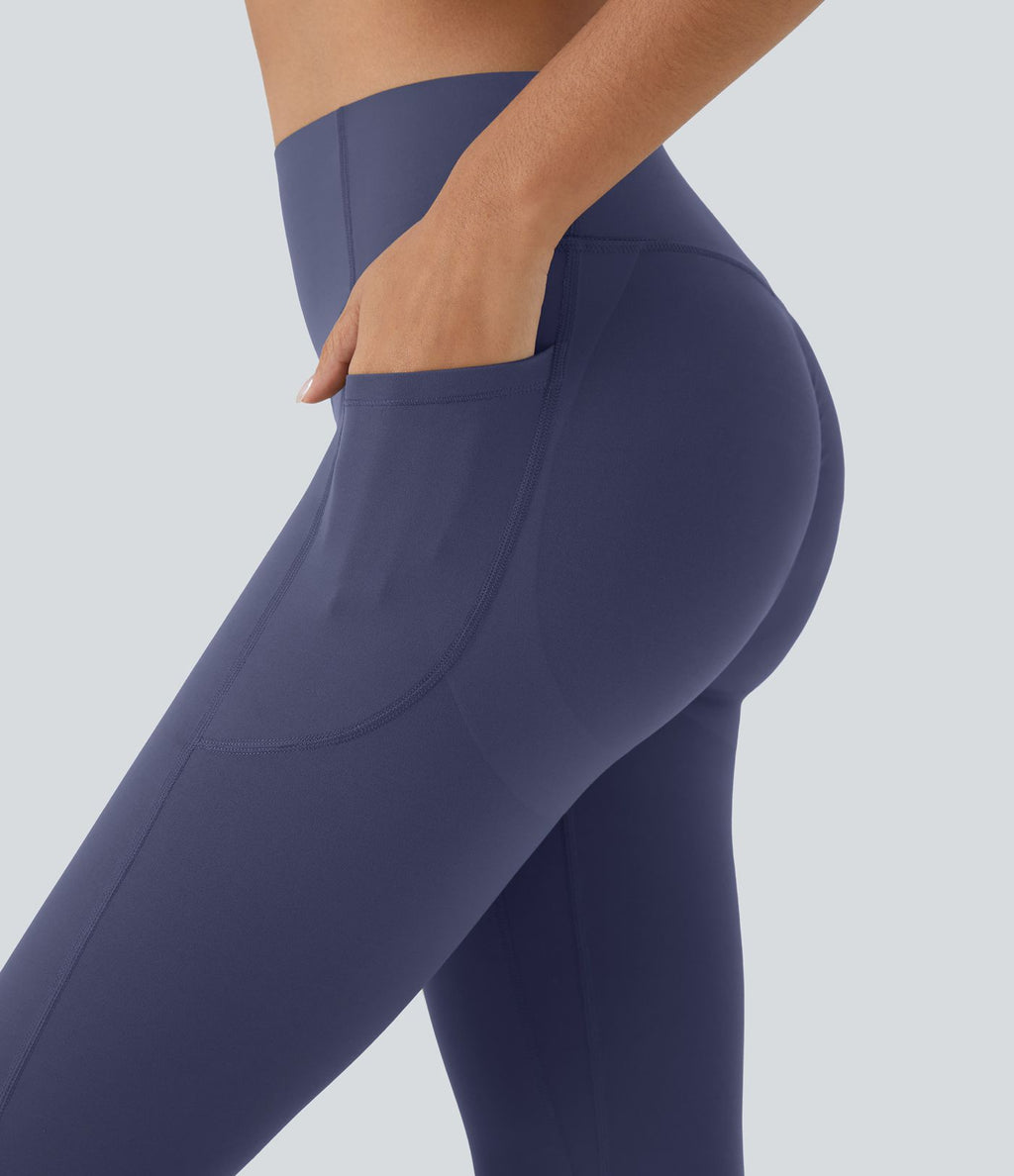 Legging corsaire d'entraînement gainant galbant taille haute avec effet scrunch et poches Halara UltraSculpt™