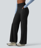 Pantalon de yoga droit Halara UltraSculpt™ taille haute gainant avec effet scrunch et poches
