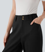 Pantalon cargo de travail taille haute coupe droite avec poches multiples