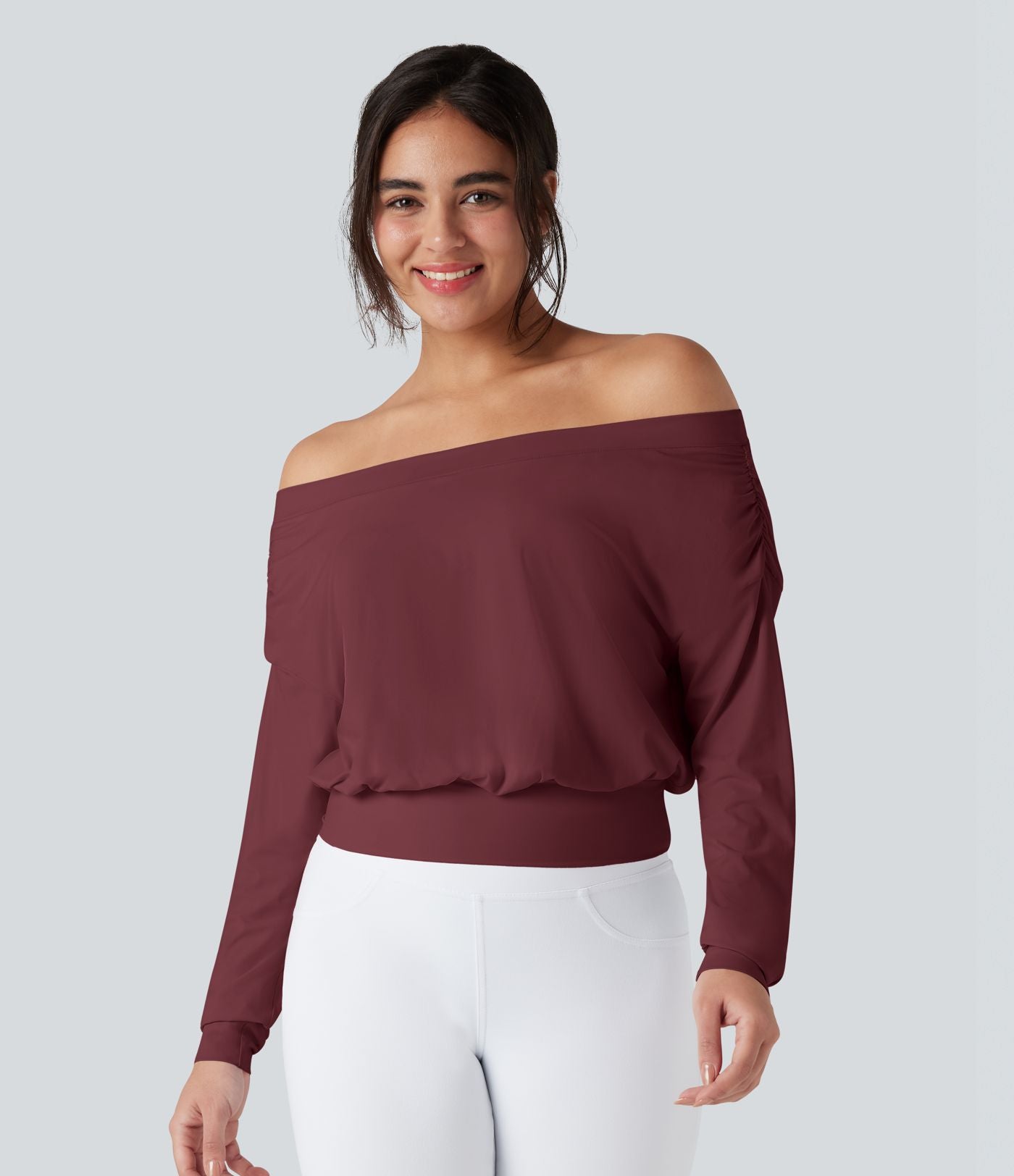 Haut de sport yoga oversize épaules dénudées effet frais InstantCool séchage rapide