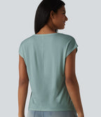 T-shirt col U manches courtes