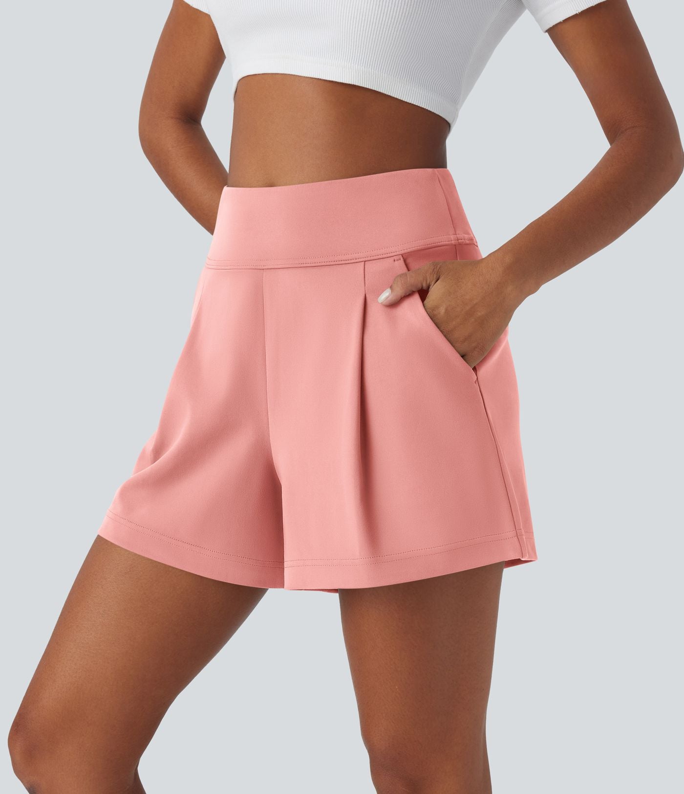 Short de travail large taille haute DayStretch avec poches