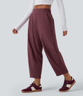 Pantalon 7/8 jambes tonneau taille moyenne DayStretch avec poches