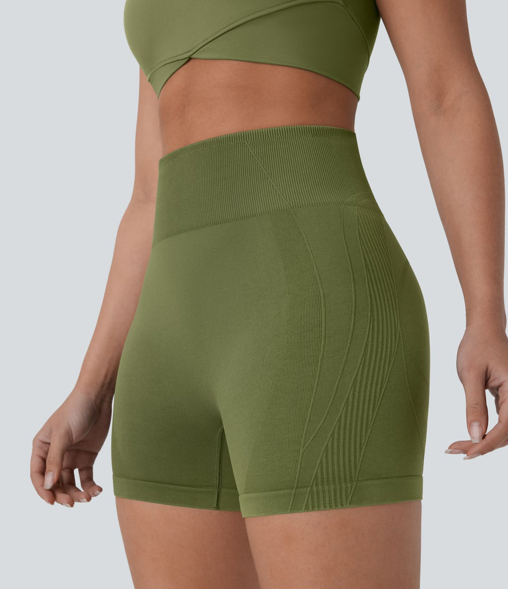 Short cycliste yoga 10 cm taille haute sans couture OneForm Seamless Flow