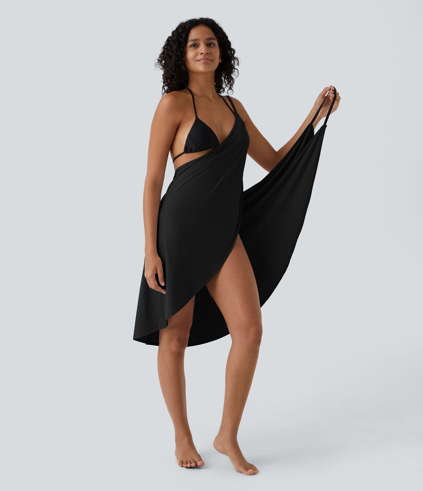 Robe de Plage Fines bretelles croisée dos nu effet portefeuille effet frais InstantCool