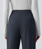 Pantalon tailleur évasé asymétrique taille haute Halara Flex™ DayStretch avec poches
