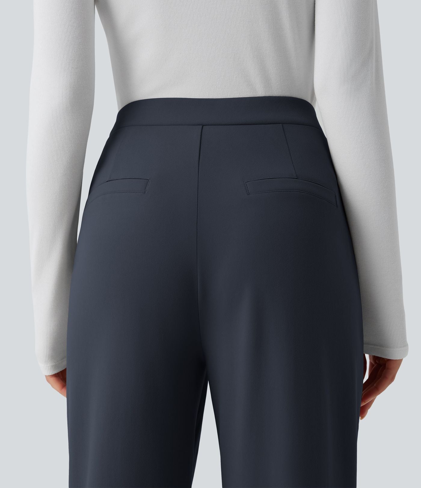 Pantalon tailleur évasé asymétrique taille haute Halara Flex™ DayStretch avec poches