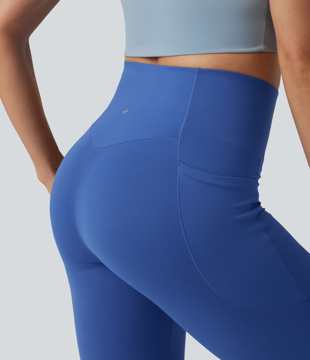Jogging court SoftlyZero™ taille haute ventre plat coupe ballon avec poches
