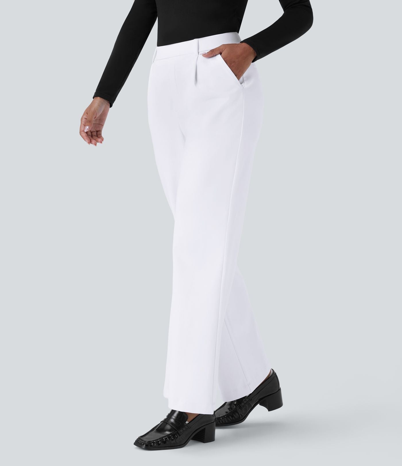 Pantalon tailleur évasé taille haute Halara Flex™ DayStretch avec poches