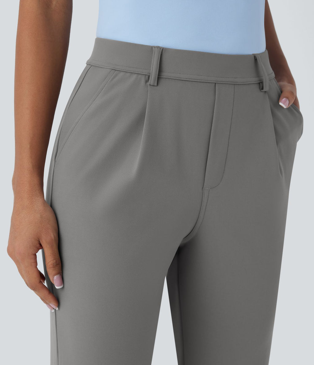Pantalon de travail fuselé longueur cheville taille haute Halara Flex™ DayStretch avec poches