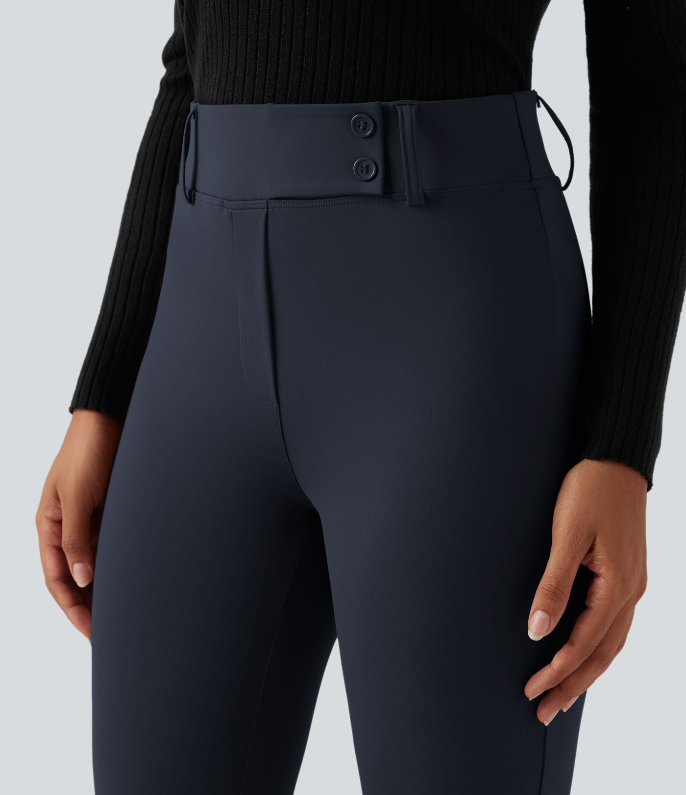 Pantalon tailleur évasé taille haute avec poches Halara Flex™