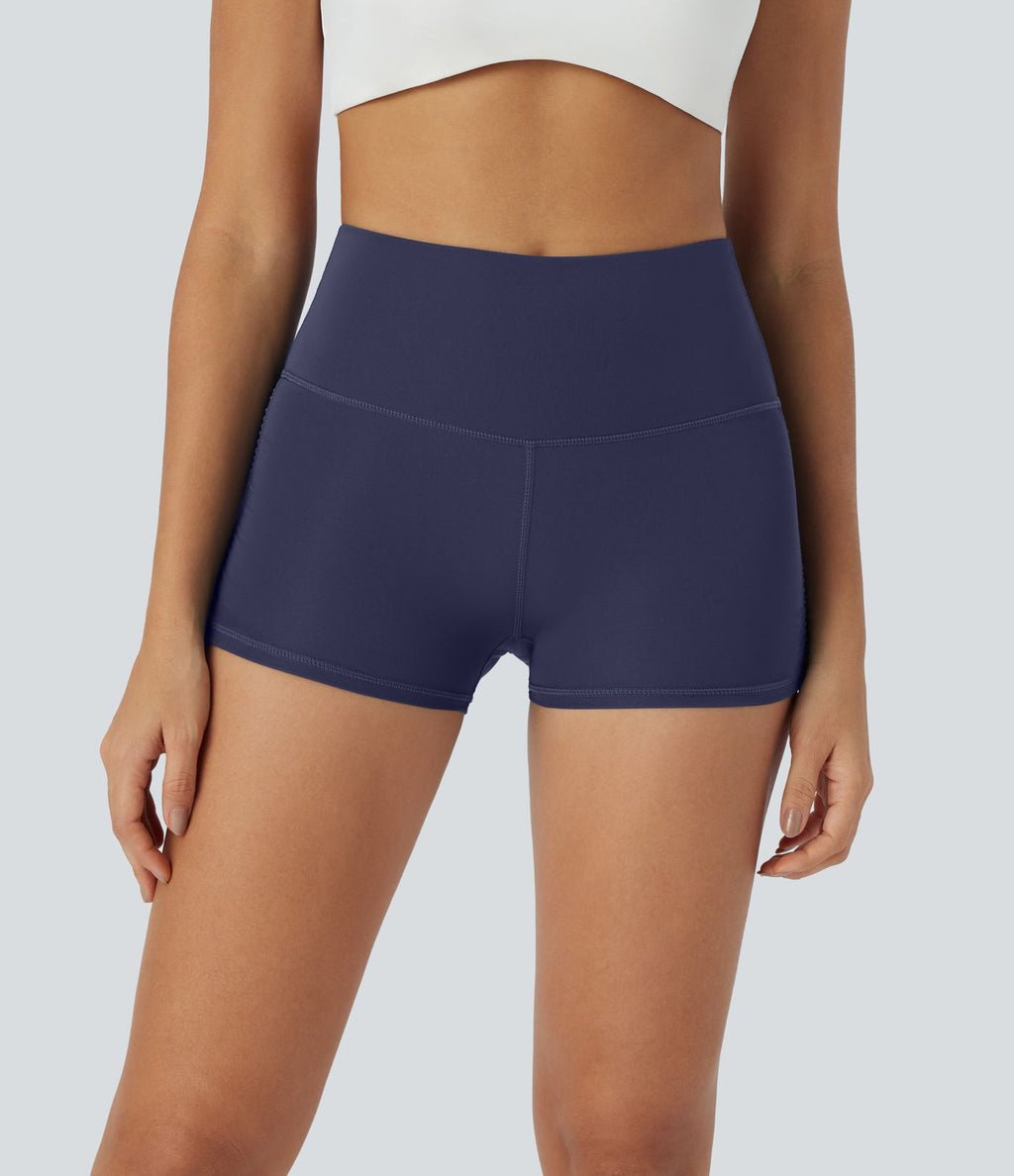Short cycliste 6 cm de course gainant taille haute avec fronces et séchage rapide SoftlyZero™