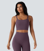Débardeur yoga court Halara UltraSculpt™ double bretelles torsadé dos nu