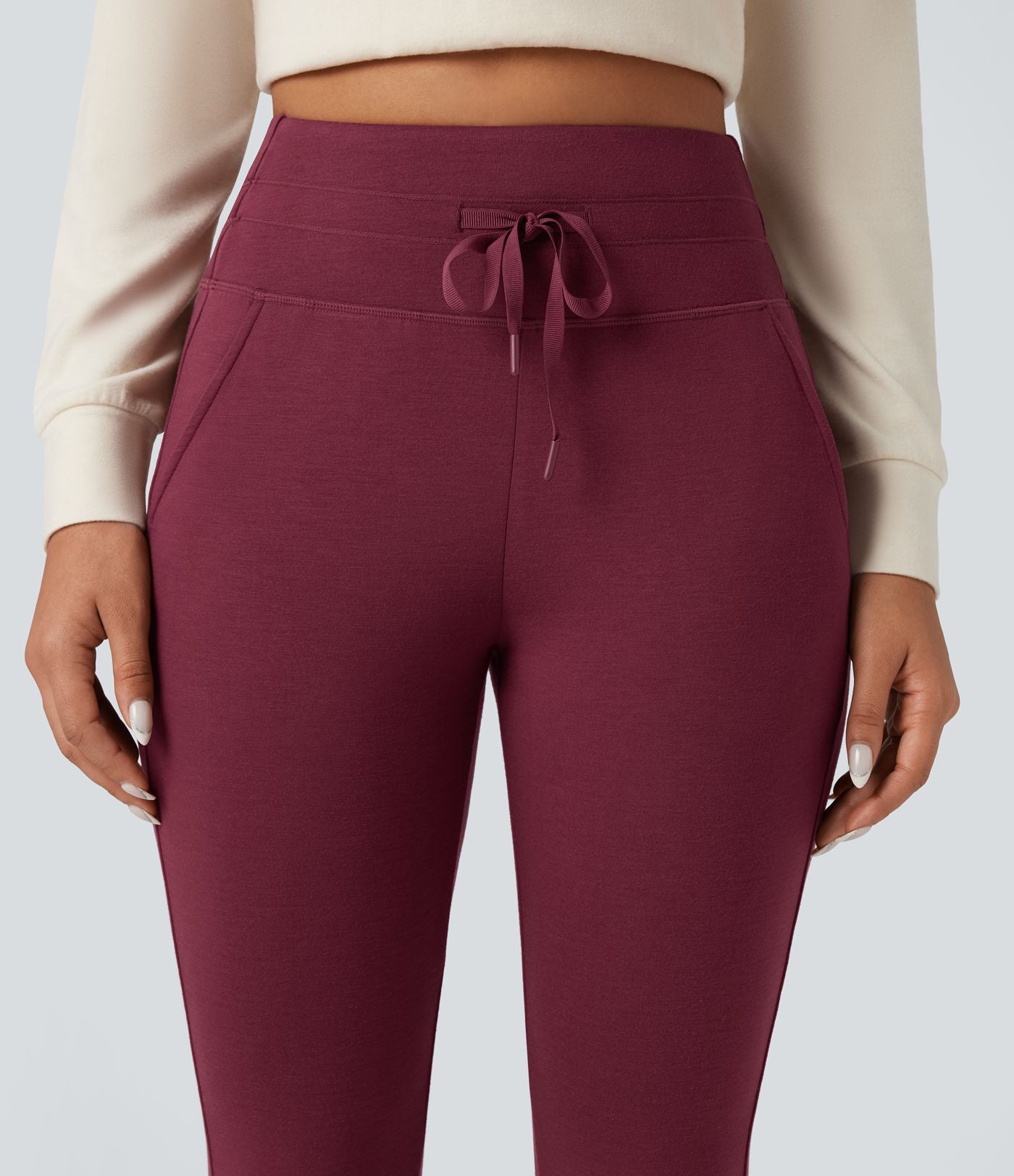 Jogging chauffant taille haute avec cordon de serrage Halara HeatCore avec poches