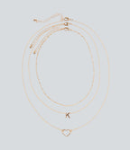 Ensemble de colliers pendentifs lettre + cœur