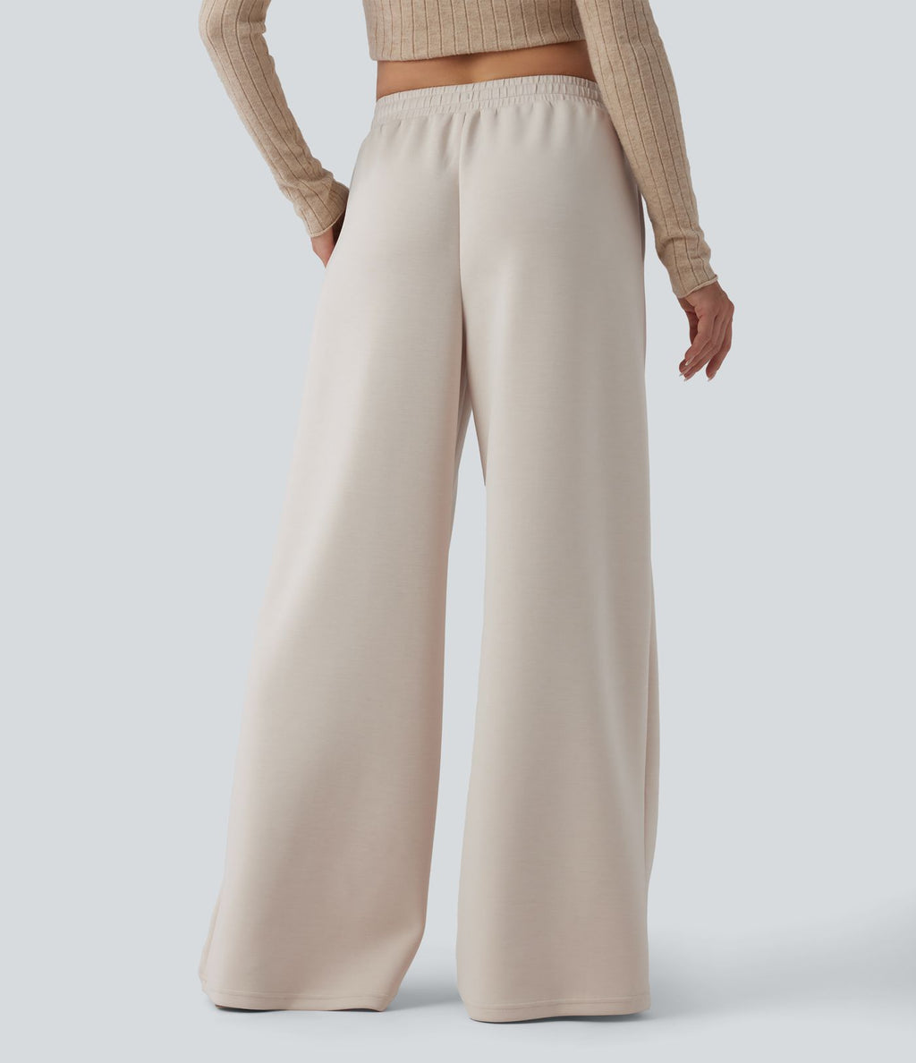 Pantalon décontracté SpacerTek™ baggy taille mi-haute, dos croisé avec cordon de serrage et poches