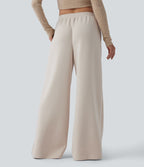 Pantalon décontracté SpacerTek™ baggy taille mi-haute, dos croisé avec cordon de serrage et poches