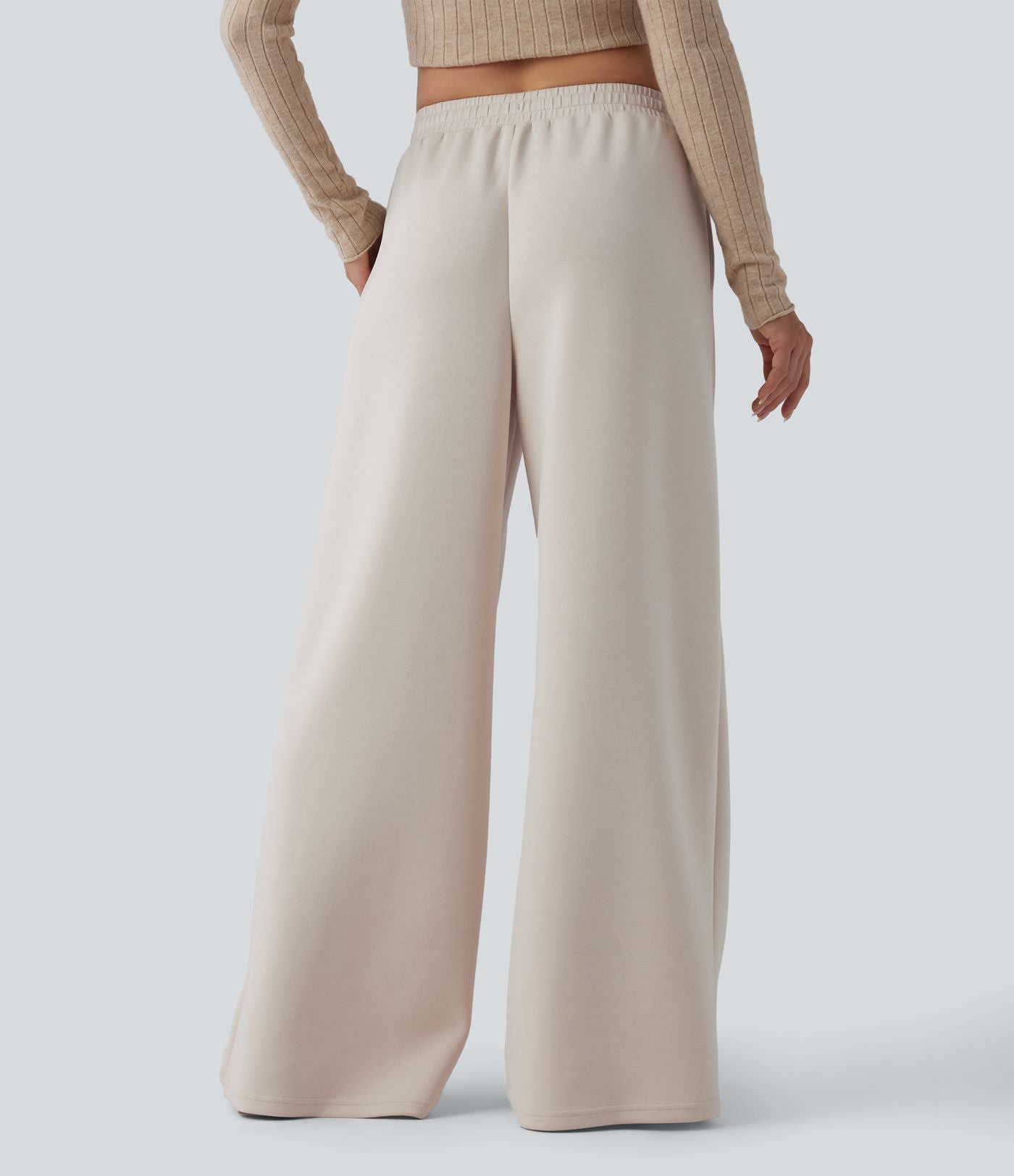 Pantalon décontracté SpacerTek™ baggy taille mi-haute, dos croisé avec cordon de serrage et poches