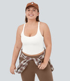 Débardeur Yoga Court Dos Nu Croisé Grande Taille