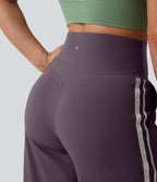 Pantalon ample yoga Halara UltraSculpt™ taille haute gainant à rayures color block avec poches