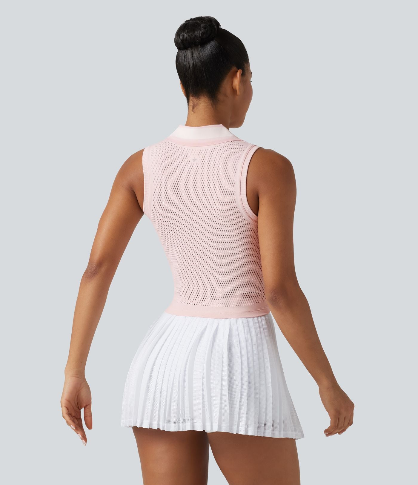 Débardeur de tennis OneForm Seamless Flow à revers color block en maille respirante