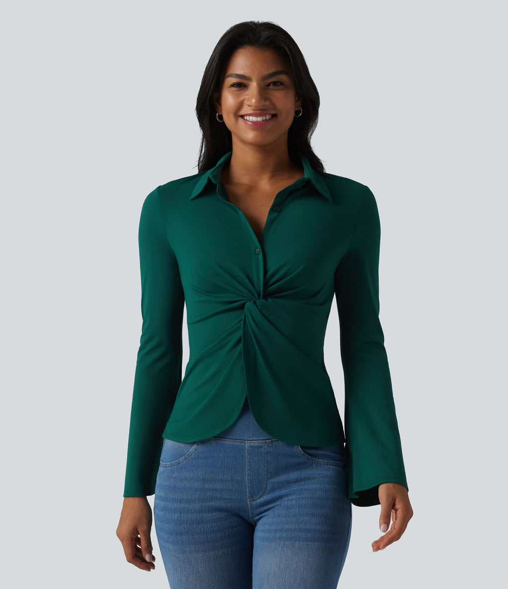 Chemise pour le bureau manches longues à volants