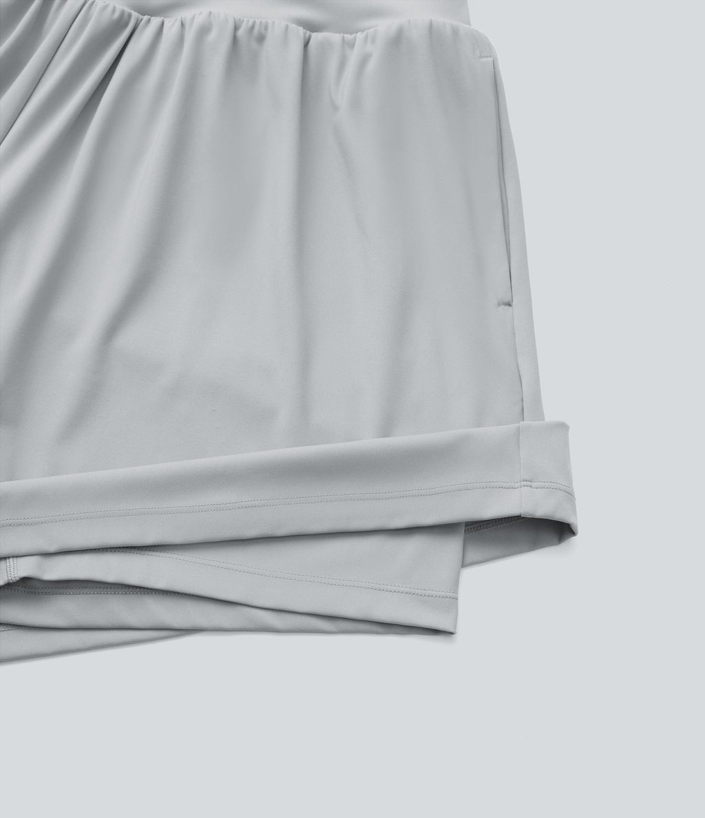 Short tailleur 2-en-1 Cool Touch yoga taille très haute Softlyzero™ Airy grande taille 17,5 cm avec poches