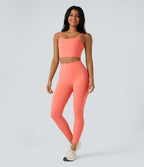Débardeur yoga court Halara UltraSculpt™ double bretelles torsadé dos nu