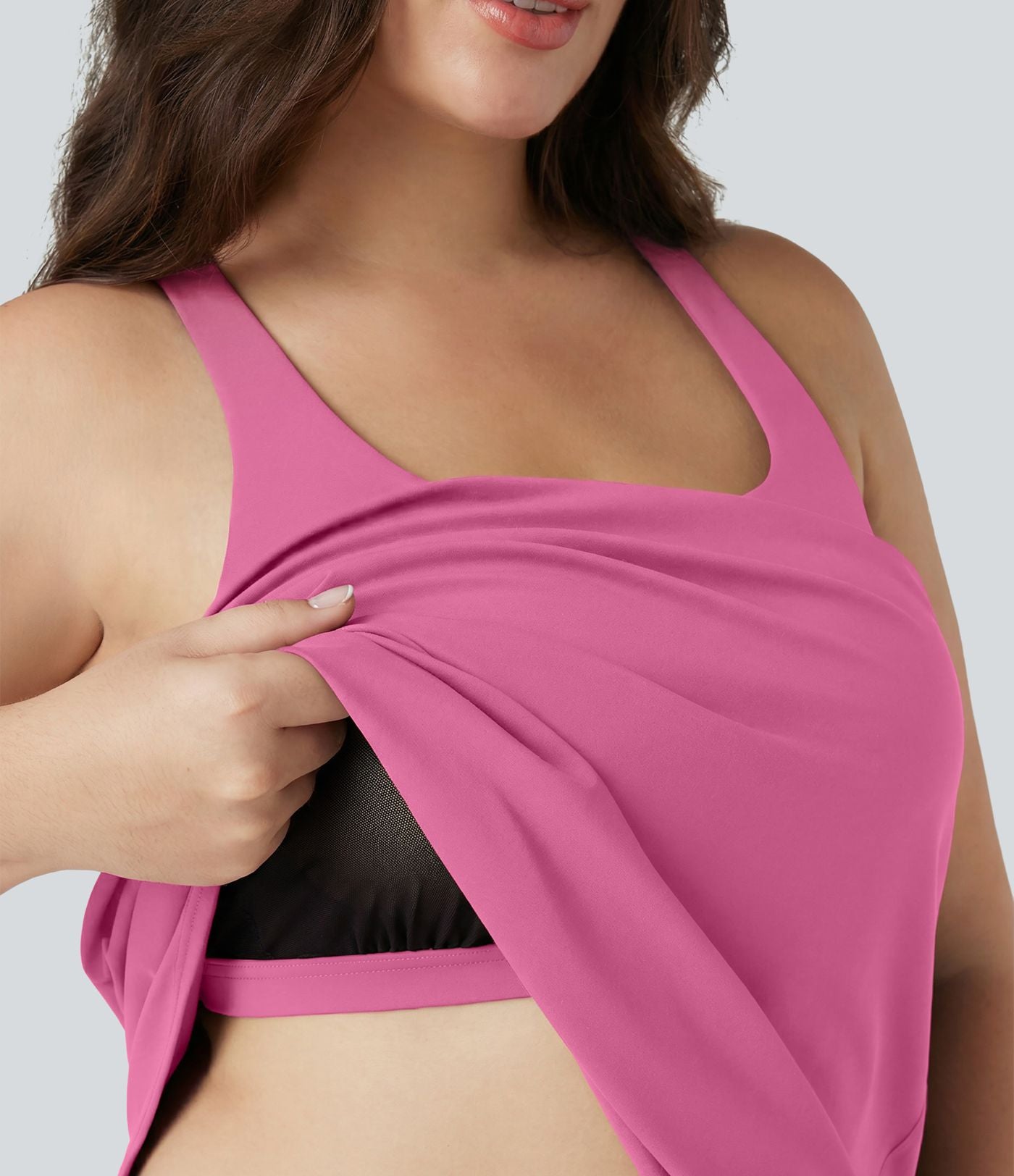 Débardeur running Halara UltraSculpt™ grande taille col rond ourlet arrondi