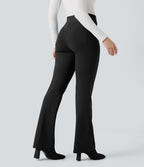 Pantalon tailleur évasé taille haute Halara Flex™ avec poches