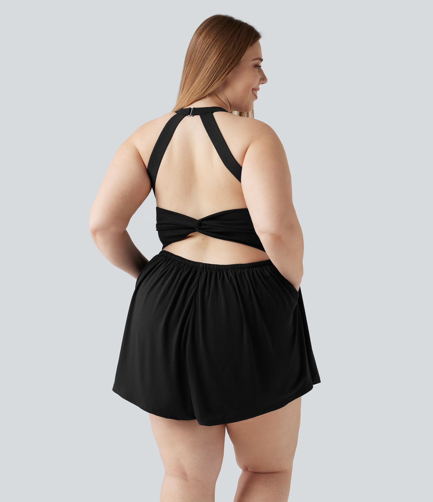 Combishort grande taille avec coussinets amovibles, poches et design accès facile Easy Peasy