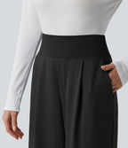 Pantalon tailleur jambes droites taille haute gainant Halara Flex™ DayStretch avec poches