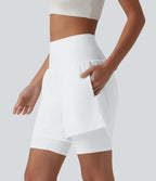 Short de yoga SoftlyZero™ Airy 2-en-1 taille ultra-haute effet frais InstantCool 17,5 cm avec poches