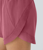 Short 12,5cm Running Fluide 2 en Taille Mi-Haut Cordon de Serrage Mesh Contrastant