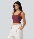 OneForm Débardeur casual sans couture col rond échancré dos en U avec soutien-gorge intégré
