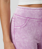 Halara Flex™ Jegging Casual Tricot Extensible Coloré Taille Haute Poches Arrière Latérales