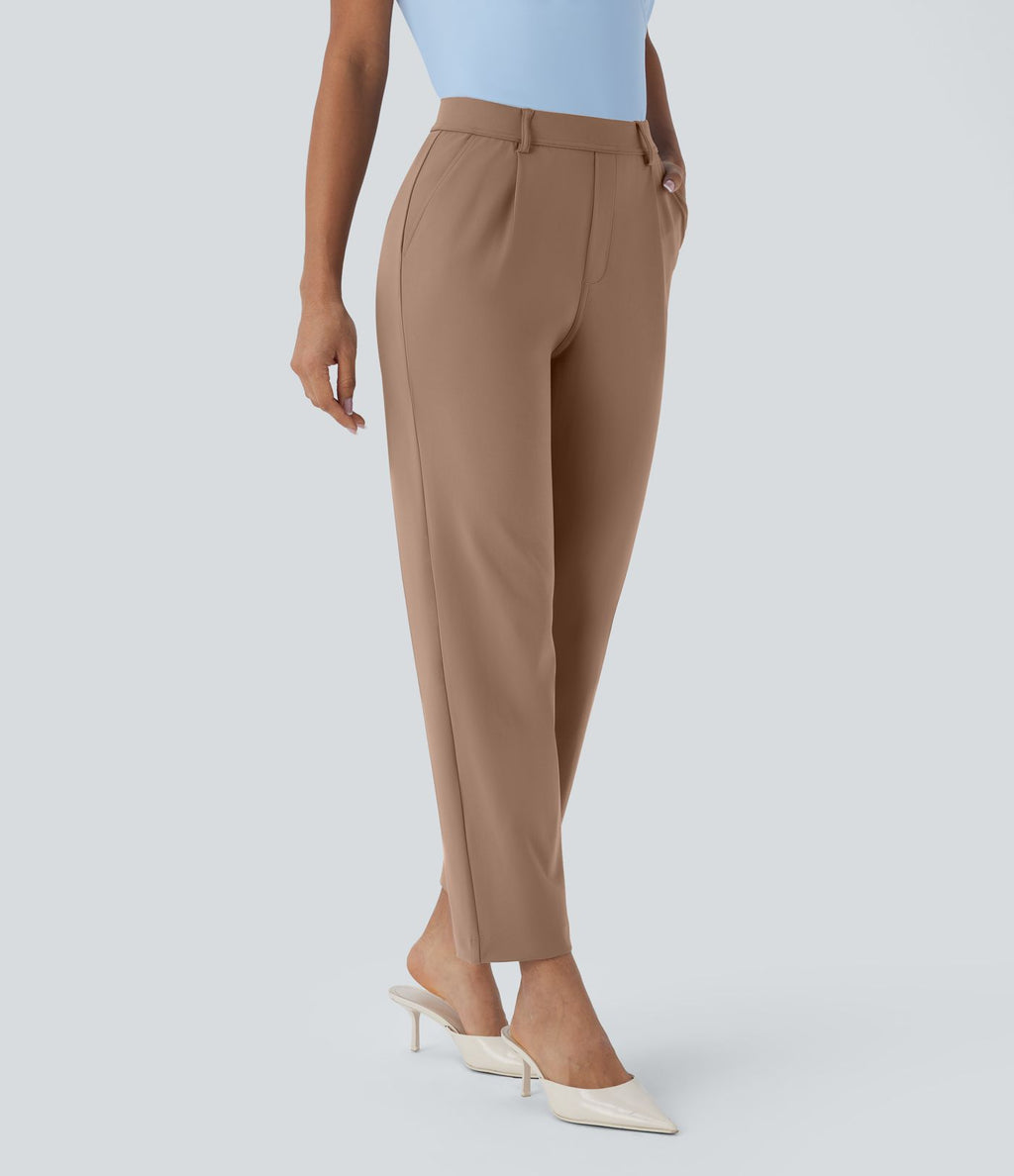 Pantalon de travail fuselé longueur cheville taille haute Halara Flex™ DayStretch avec poches