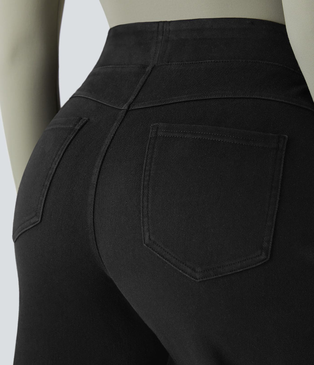 Halara Flex™ Denim Heat Jean large casual taille haute avec poches