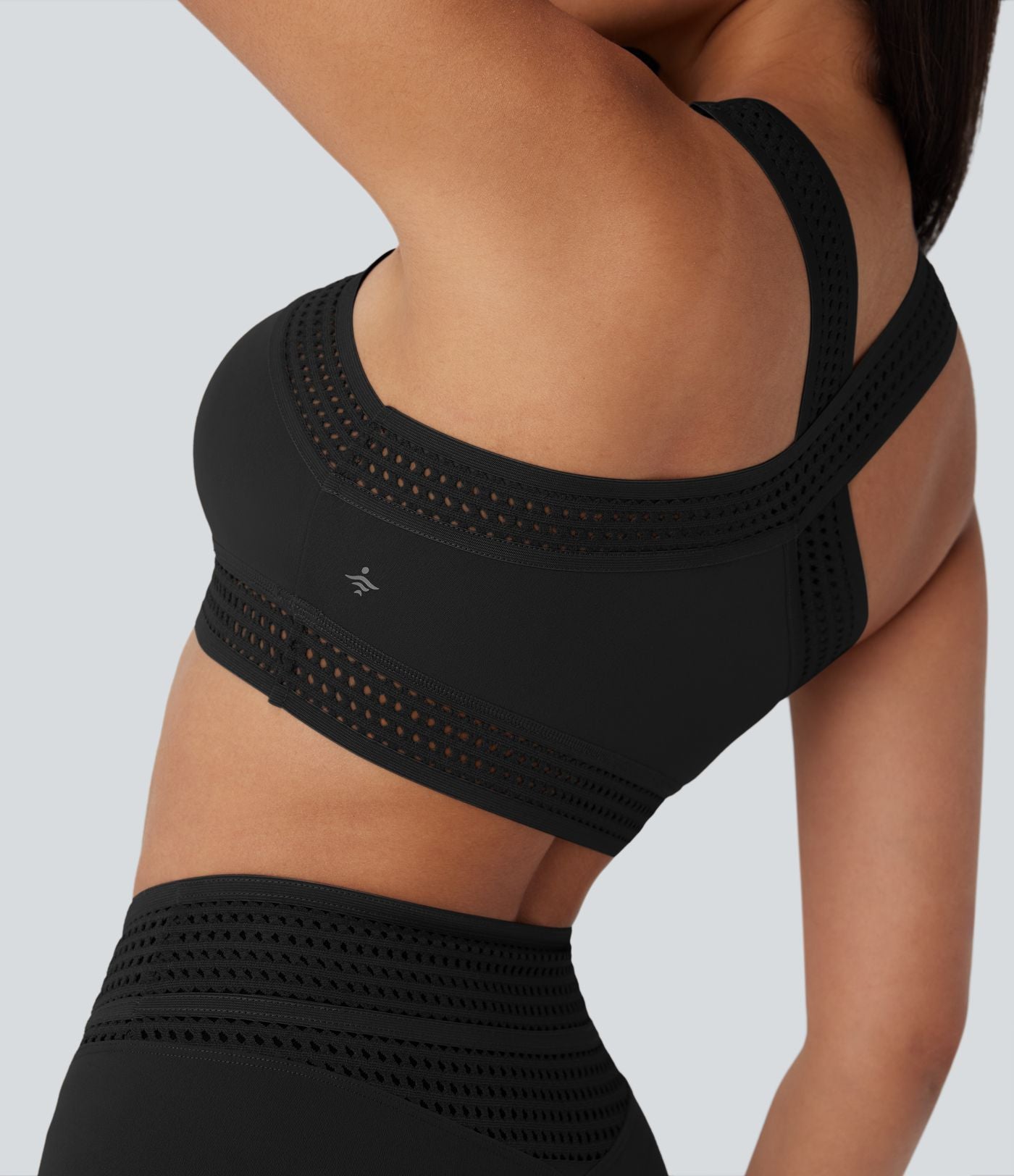 Brassière de sport yoga soutien souple croisé à découpes bonnets A-D