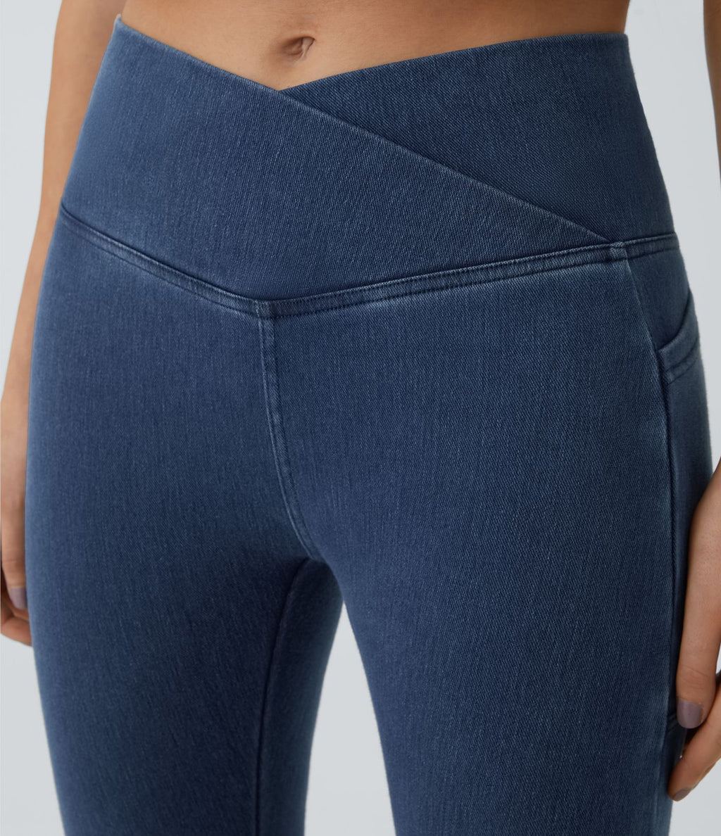 Halara Flex™ Jegging Travail Tricoté Extensible Lavé Poche Latérale Croisée