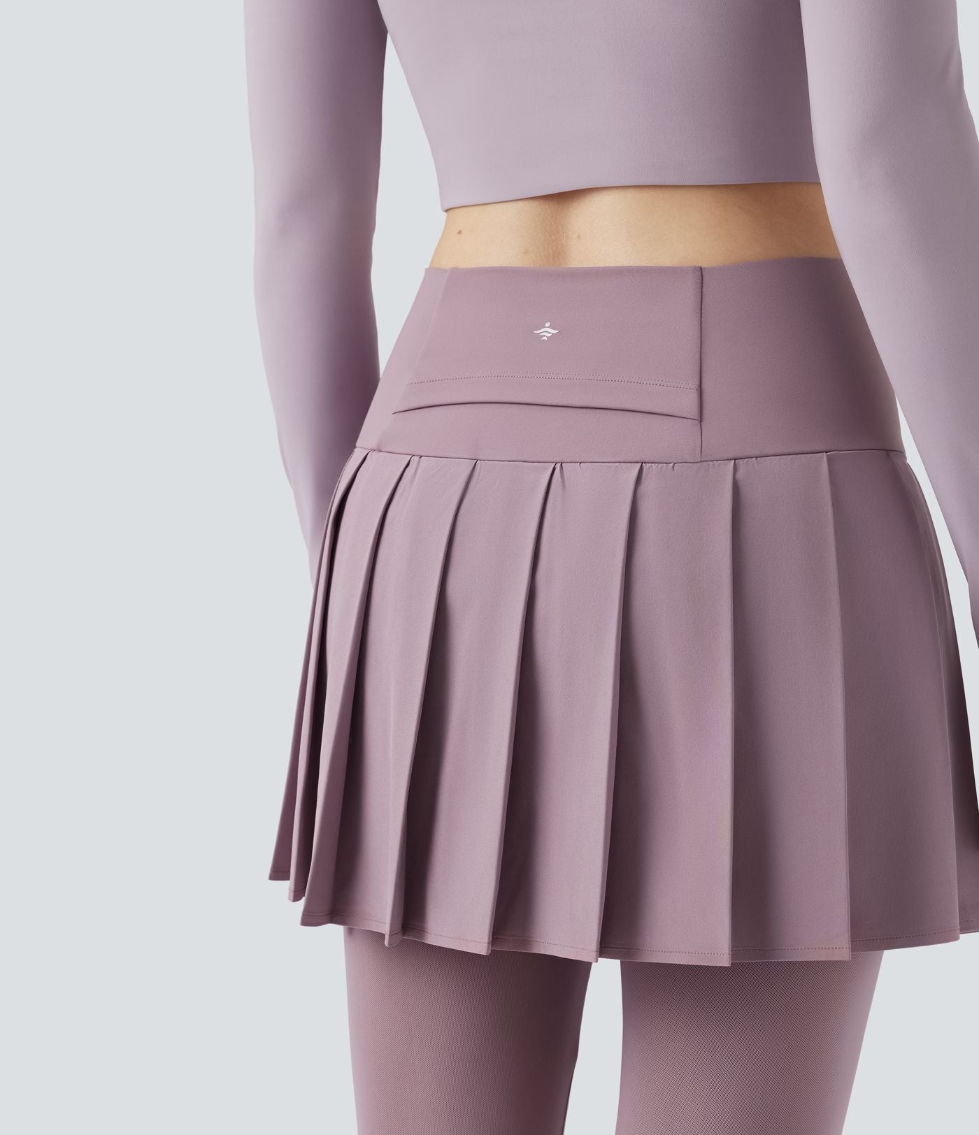 Legging à jupe étrier danse Breezeful™ 2-en-1 taille haute plissé résille contrastante séchage rapide avec poches