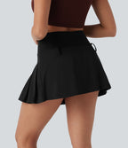 Jupe mini plissée 2-en-1 Softlyzero™ séchage rapide taille haute avec poche - Réversible devant et dos