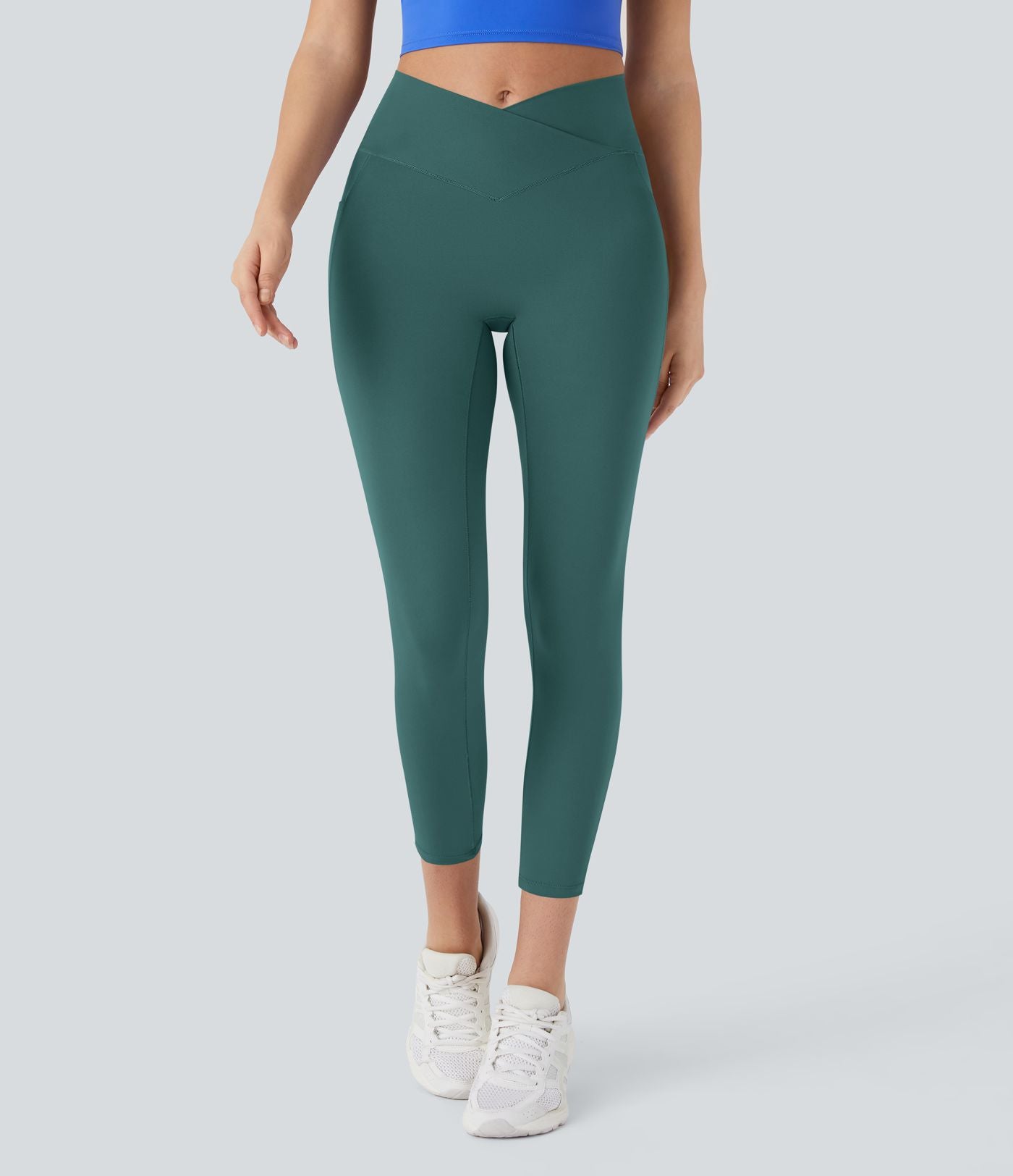 Softlyzero™ Legging Capri Unis Poches Croisées - UPF50+