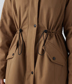 Parka sherpa polaire à capuche avec cordon de serrage et poches