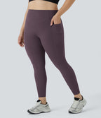 Legging d'entraînement gainant galbant taille haute grande taille avec effet scrunch et poches Halara UltraSculpt™
